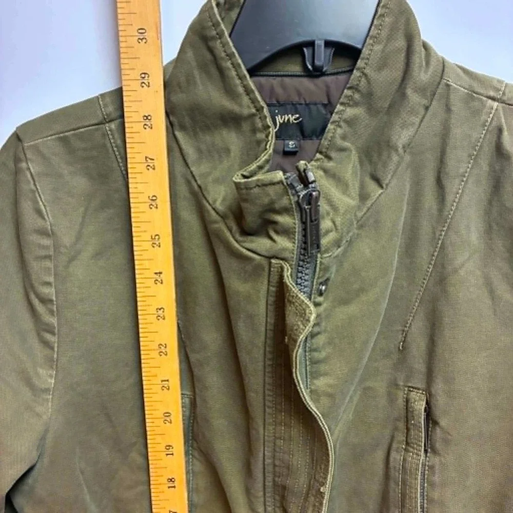 June Utility Field Jacket Womens Small Olive Green Military Gorpcore Quilted